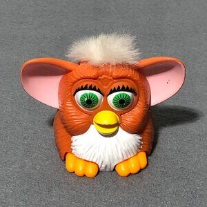 McDonald's Happy Meal Toy - Plastic Furby - Orange White - 1998 Moving Ears